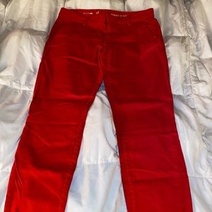 Gap skinny red khakis